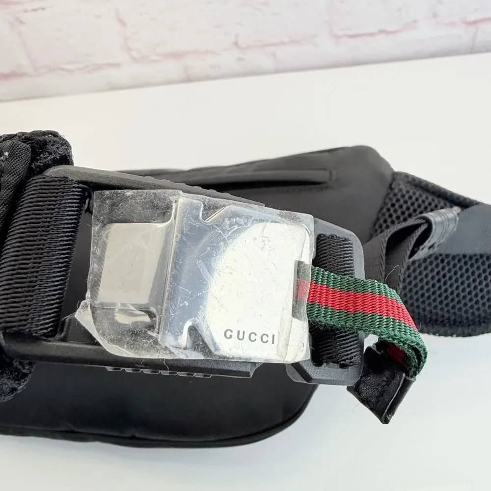 Gucci Nexus Web Interlocking Black Belt Bag Unisex NEW